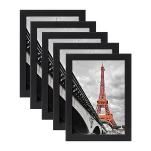 Minimalist MDF Wood Picture Frame With Acrylic Front For Tabletop And Wall Mount Home Decor Modern Style Display