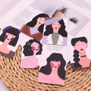 Cartoon goddess illustration jewelry display cards for earrings and necklaces set