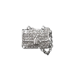 Sparkling rhinestone-encrusted bag car perfume clip for dashboard air vent decoration