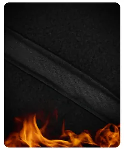 Macro detail of thickened thermal fleece lining with heat retention material for winter hats