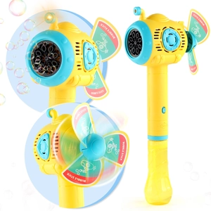 Submarine automatic bubble wand with LED light and spinning windmill for kids