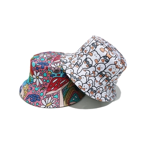 Chapeaux bob de protection solaire au style japonais avec motifs mignons de champignons