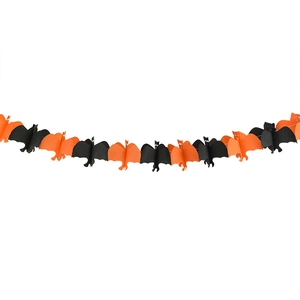 3M Halloween orange and black bat honeycomb paper garland for party wall decorations