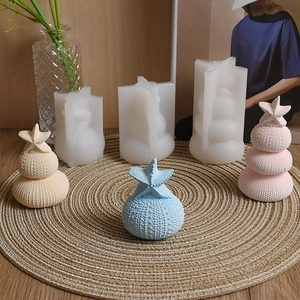 DIY starfish and sea urchin silicone molds with realistic texture for scented candles