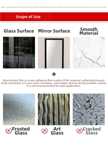 Macro detail of static PVC film showing texture for glass and smooth surfaces