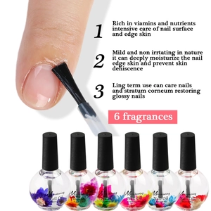 Voedende 15ml nagelriemolie set met gedroogde bloemen voor professionele manicure