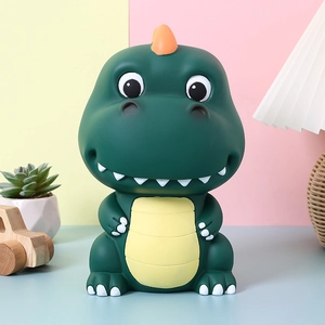 Cartoon Dinosaur Piggy Bank Large Capacity Shatterproof PVC Vinyl Saving Pot Cute Animal Coin Bank Gift For Kids Boys