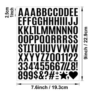 1-inch self-adhesive vinyl alphabet and number stickers for DIY scrapbooking crafts
