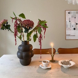 Nordic Ceramic Bubble Cloud Vase Irregular Matte Artistic Flower Pot Modern Minimalist Home Decor Centerpiece