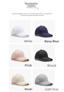 Options de couleurs de casquettes de sport à séchage rapide avec logo brodé