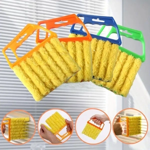 Detail view of multi-finger microfiber blind cleaner for shutters and vents