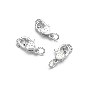 18K gold plated heart claw lobster clasp for DIY jewelry making and keychains