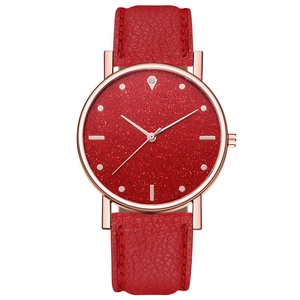 Orologio Quarzo Donna Quadrante Stellato Scintillante Cassa Lega Oro Rosa Cinturino Ecopelle Accessorio Moda Elegante
