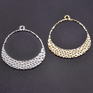 Textured crescent moon pendants in silver and gold made of 304 stainless steel