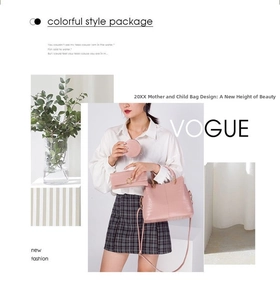 Pink crocodile pattern 3-piece bag set with tote, wallet and small round coin purse