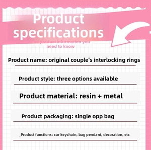 Detailed specifications for animal resin keychains with metal rings and 3 style options