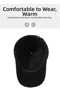 Detailed interior of winter baseball cap showing thick plush lining and folding ear flaps