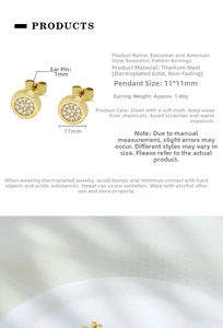 Detailed chart showing 11mm gold plated star earrings size and material parameters