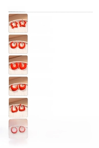 Detailed size and weight chart for red matte acrylic geometric hoop and star earrings