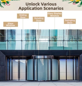 Translucent frosted privacy film applied on commercial sliding glass doors and windows