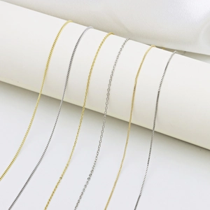 Minimalist 18k gold and silver plated necklaces in various chain link styles for women