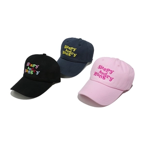 Casquettes de baseball tendance en coton rose, bleu marine et noir avec broderie de lettres