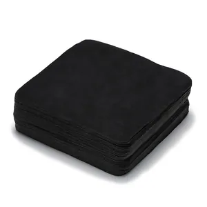 Premium black microfiber cleaning cloths for eyeglasses and jewelry in bulk pack