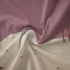 Macro shot showing soft flannel texture and realistic burrito tortilla print pattern