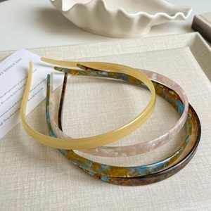 Acetaat Hoofdband Antislip Retro Marmer Schildpad Patroon Haarklem Eenvoudig Elegant Haaraccessoires Voor Dames
