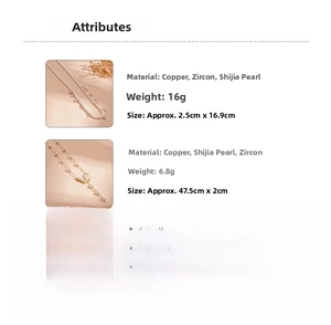 Detailed technical specifications for pearl bead and zircon butterfly pendant necklaces