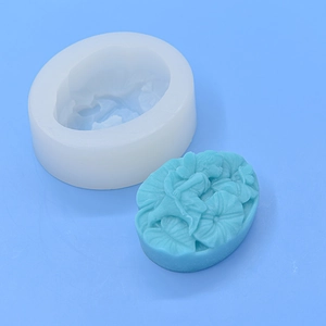 Flower fairy silicone mold for DIY soap making featuring detailed 3D elf carving design