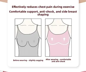 Schema con supporto anti-shock e compressione laterale per reggiseni sportivi