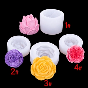 Rose Lotus Flower Shape Silicone Mold For DIY Handmade Candle Soap Plaster Chocolate Mousse Cake Fondant Decoration