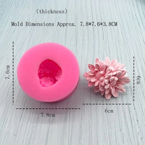 3D chrysanthemum flower silicone mold for DIY candles and handmade gypsum aromatherapy