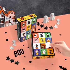 Halloween countdown blind box with 12 surprise compartments for festive gifts