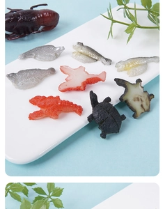 Set di frutti di mare in miniatura in PVC con modelli realistici di aragosta e tartaruga