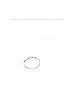 Detailed view of rose gold tennis bracelet with pearls and cubic zirconia stones
