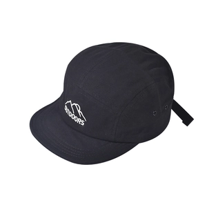 Outdoor 5 Panel Camper Hut Baumwolle Canvas Textur Kurze Krempe Baseballkappe Mit Gebirge Stickerei Verstellbare Sonnenhut Unisex