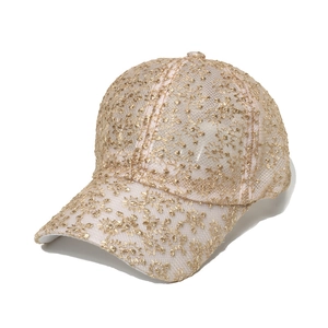 Damen Spitze Blumen Stickerei Baseballkappe Ausgehöhlt Atmungsaktiv Netz Sonnenschutz Sommer Outdoor Elegant