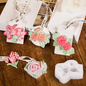 3D Flower Silicone Mold For DIY Aromatherapy Plaster Diffuser Stone Candle Resin Handmade Soap Crafting Texture Clear Easy Release