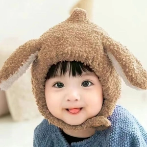 Baby Winter Hat Plush Rabbit Ears Ear Protection Warm Windproof Cute Pullover Cap For Infants Toddlers Outdoor Soft Cozy Headwear