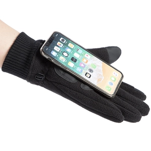 Guanti sportivi invernali in pile con funzione touchscreen e palmo antiscivolo