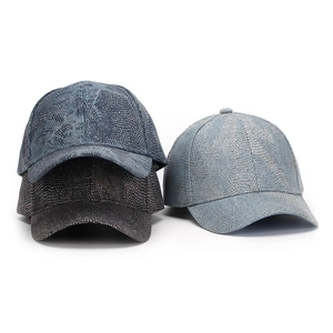 Sparkly sequin baseball caps with rhinestones for outdoor sun protection in three colors