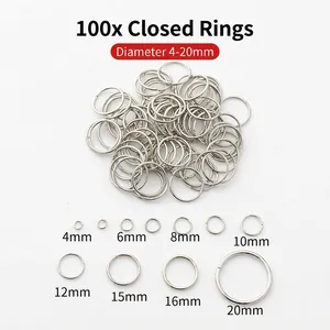 Iron Metal Jump Rings Open Closed Connector Loops For DIY Jewelry Making Necklaces Bracelets Electroplated Silver Polished