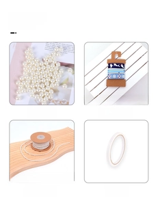 Set di accessori per confezioni regalo fai da te con perle, nastri nautici e nastro adesivo