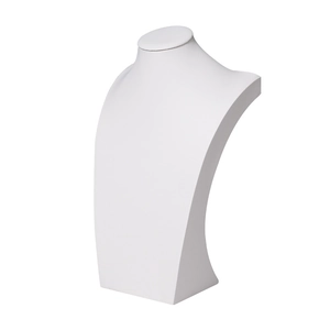 Modern white necklace display mannequin stand for professional jewelry window showcase