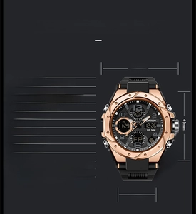Specifiche dettagliate delle dimensioni dell'orologio sportivo con quadrante da 52mm