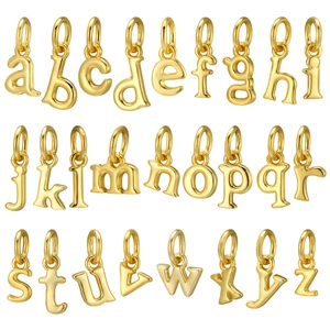 Ciondolo con Lettera Iniziale in Argento Sterling 925 Ciondolo Alfabeto DIY per Collana Bracciale Fabbricazione Gioielli Regalo Donna Uomo