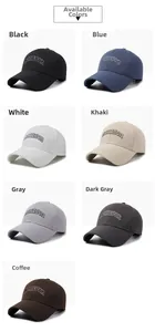 Détails de casquettes de baseball en sept couleurs avec broderie Marason