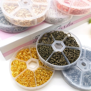1010pcs mixed color open jump rings set in storage box for DIY jewelry making